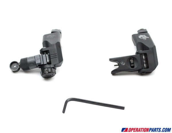 Knight's Armament 45 Degree Offset Folding Micro Sight Set, 200-600m, Clamp Mount