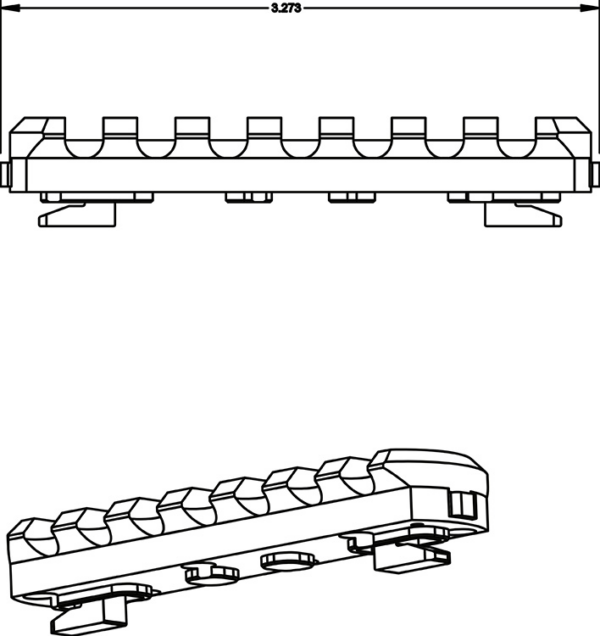 Kinetic Development Kinect MLOK 7 Slot (Dual MLOK™) Picatinny Section