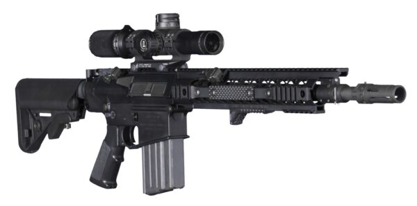 Knight's Armament SR-25 Enhanced Combat Carbine (ECC) with 16" Chrome Lined Dimpled Barrel, Flash Hider and Collapsible Stock