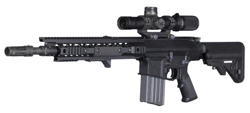 Knight's Armament SR-25 Enhanced Combat Carbine (ECC) with 16" Chrome Lined Dimpled Barrel, Flash Hider and Collapsible Stock