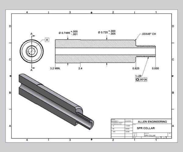 Allen Engineering AEM5 MK12 Suppressor, Knurled