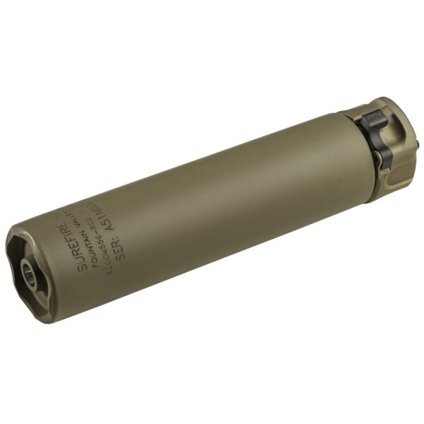 Surefire, 2nd Gen SOCOM Rifle Suppressor, RC2, 5.56MM, End Mount Fast Attach, Dark Earth