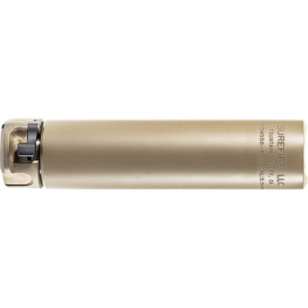 Surefire, 2nd Gen SOCOM Rifle Suppressor, RC2, 5.56MM, End Mount Fast Attach, Dark Earth